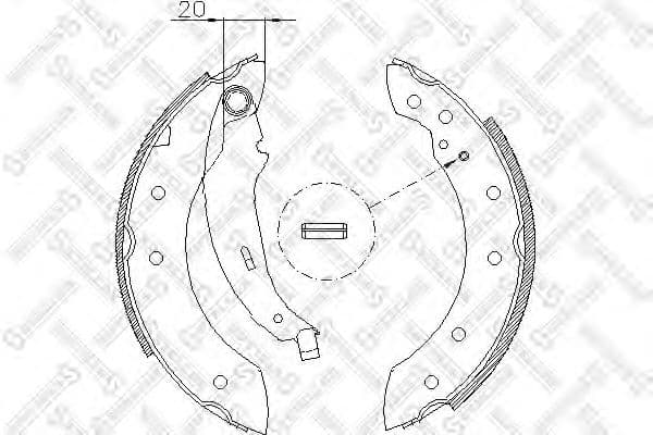 210 101-SX Stellox Гальмівні колодки