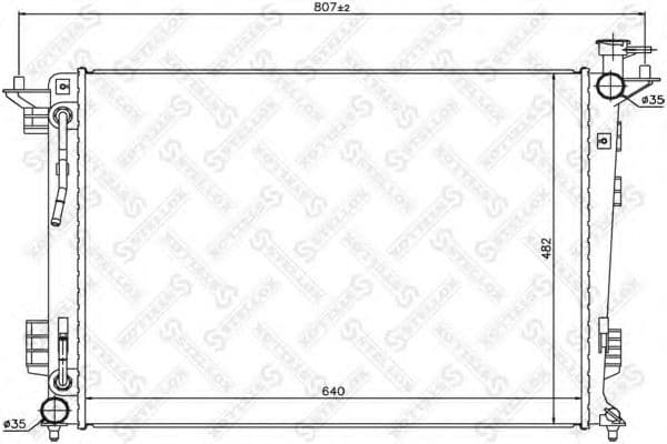10-25465-SX Stellox Радіатор охолодження двигуна