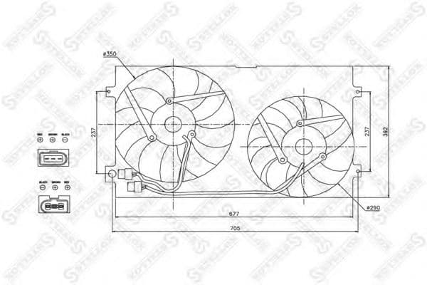 29-99007-SX Stellox Вентилятор системы охлаждения двигателя