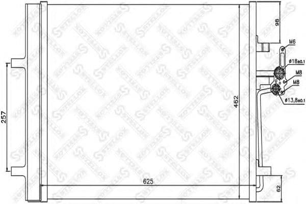 10-45207-SX Stellox Радіатор кондиціонера