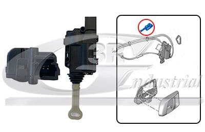 84246 3RG Замок дверей для Peugeot 1007