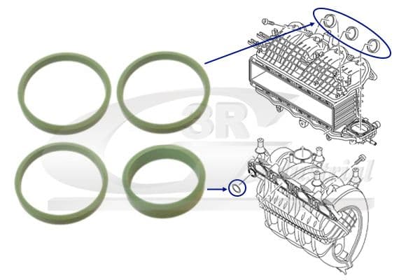 36711 3RG Комплект прокладок впускного колектора