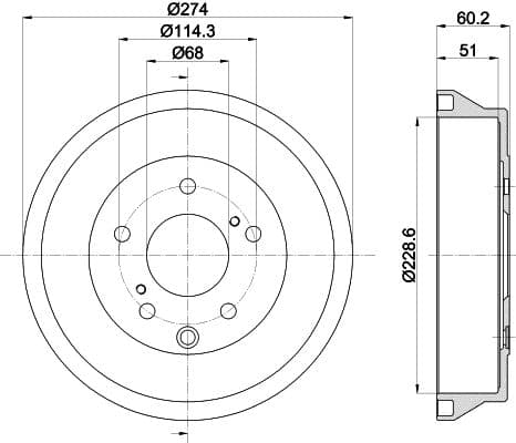8dt355303311 Hella Pagid Гальмівний барабан для Nissan Juke