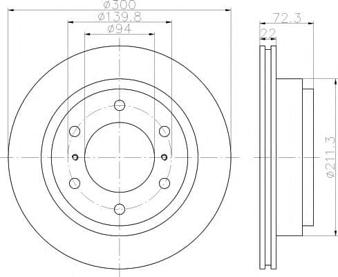 8DD 355 118-651 Hella Pagid Гальмівний диск