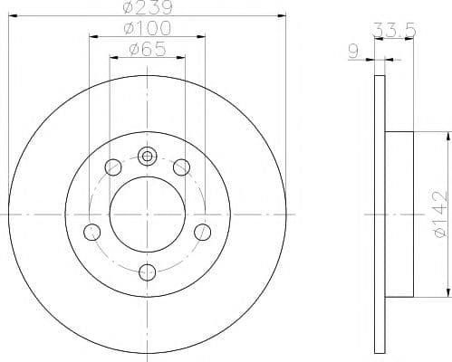 8DD 355 107-461 Hella Pagid Гальмівний диск