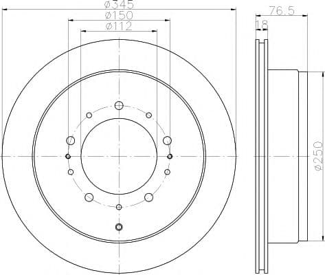 8DD 355 116-331 Hella Pagid Гальмівний диск
