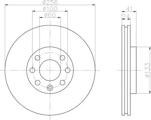 8DD 355 106-051 Hella Pagid Тормозной диск