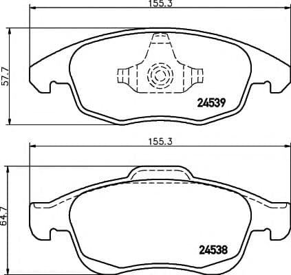 8DB 355 013-341 Hella Pagid Гальмівні колодки