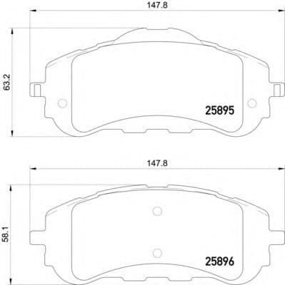 8DB 355 021-321 Hella Pagid Гальмівні колодки