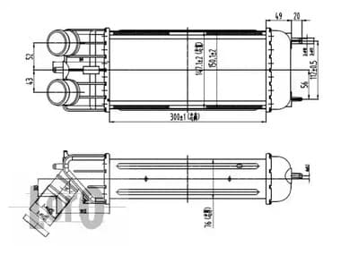 0090180005 Abakus Интеркулер для Citroen C2