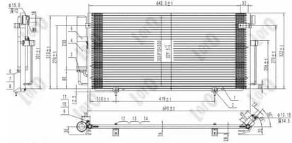 0490160014 Abakus Радіатор кондиціонера для Subaru Impreza