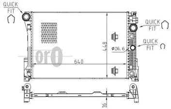 0540170052b Abakus Радиатор охлаждения двигателя для Mercedes C-Class