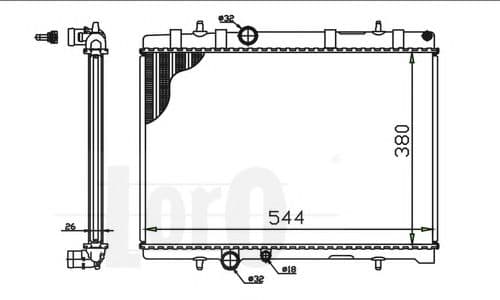009-017-0015 Loro Радіатор охолодження двигуна