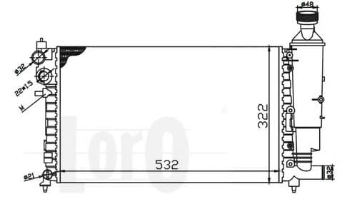 009-017-0021 Loro Радіатор охолодження двигуна