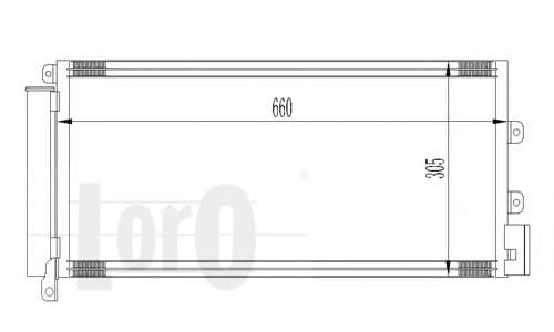 016-016-0021 Loro Радіатор кондиціонера для Fiat Linea