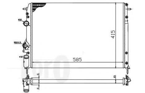 042-017-0036 Loro Радиатор охлаждения двигателя