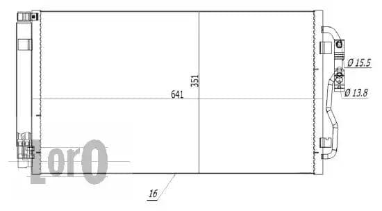 004-016-0024 Loro Радиатор кондиционера