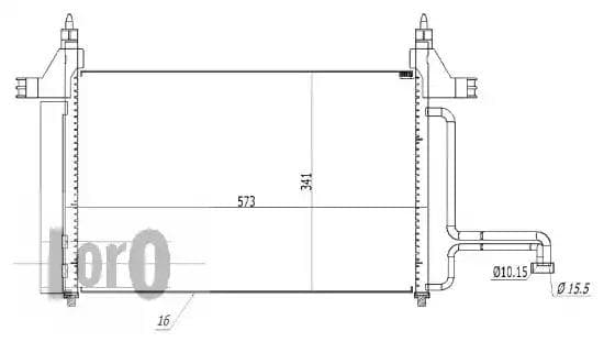 016-016-0007 Loro Радиатор кондиционера для Fiat Stilo