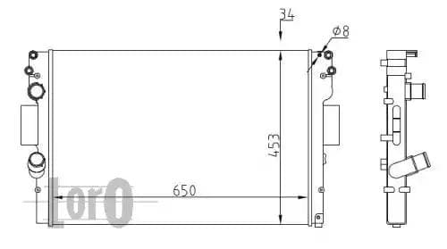 022-017-0006 Loro Радиатор охлаждения двигателя
