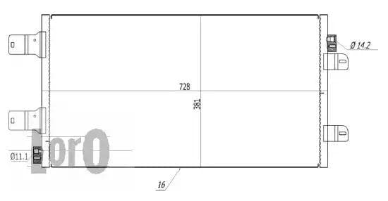 042-016-0042 Loro Радиатор кондиционера