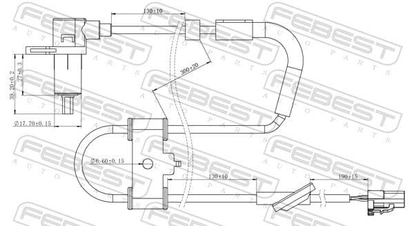 12606007 Febest Датчик ABS