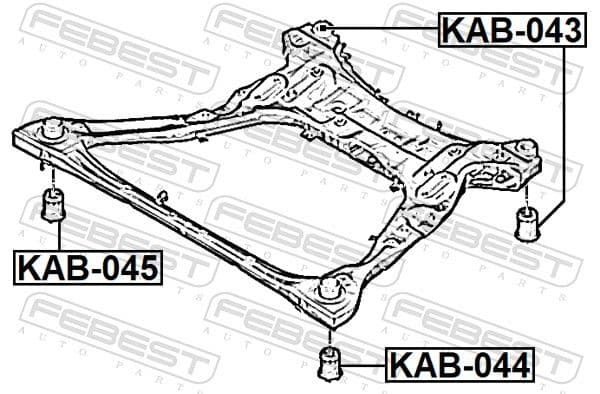 kab044 Febest Сайлентблок балки
