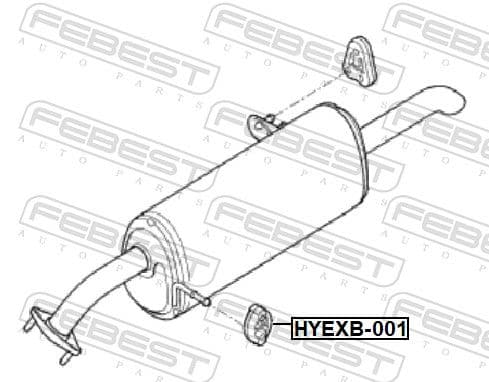 hyexb001 Febest Кронштейн кріплення вихлопної магістралі