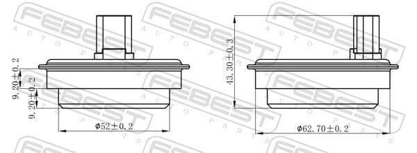 01606009 Febest Датчик ABS