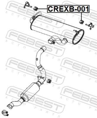 crexb001 Febest Кронштейн кріплення вихлопної магістралі
