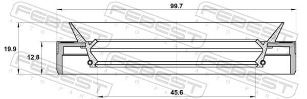 95mes47981320c Febest Сальник півосі