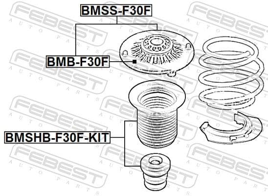 bmbf30f Febest Опорный подшипник амортизатора
