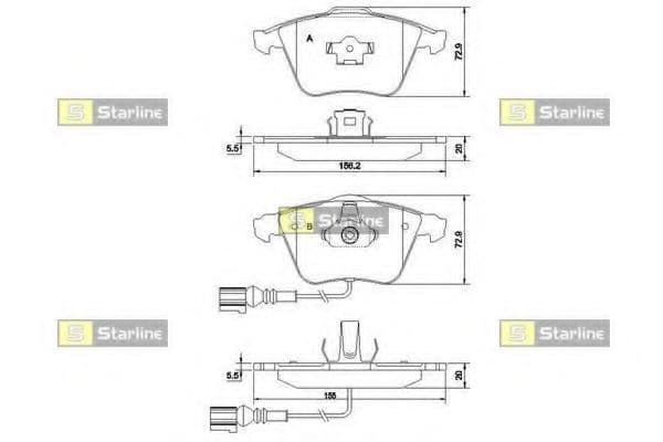 BD S837P Starline Гальмівні колодки