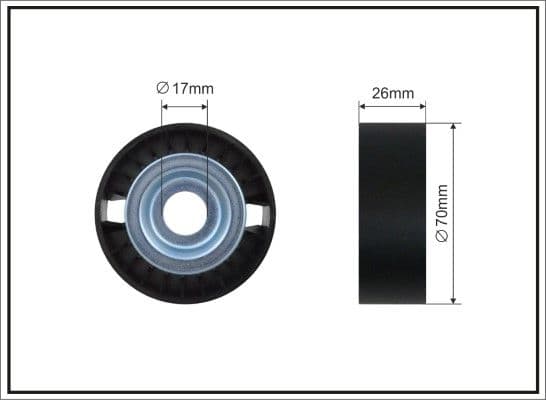 500629sc Caffaro Натяжний ролик поліклинового ременя