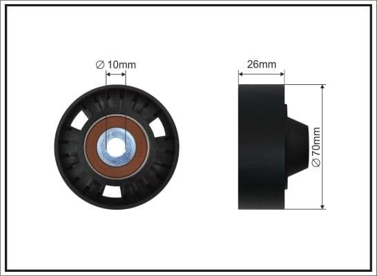26226sc Caffaro Обводной ролик поликлинового ремня