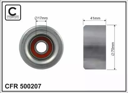 500207 Caffaro Натяжний ролик поліклинового ременя для Toyota Land Cruiser