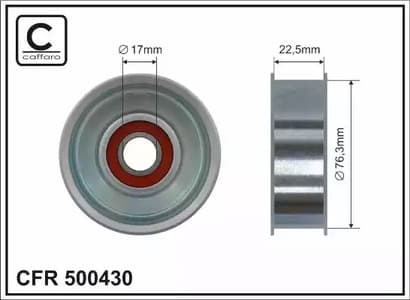 500430 Caffaro Обвідний ролик поліклинового ременя