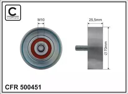 500451 Caffaro Обвідний ролик поліклинового ременя