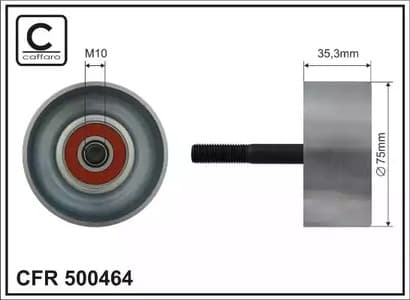 500464 Caffaro Обводной ролик поликлинового ремня для Nissan Murano