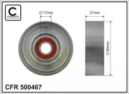 500467 Caffaro Натяжний ролик поліклинового ременя