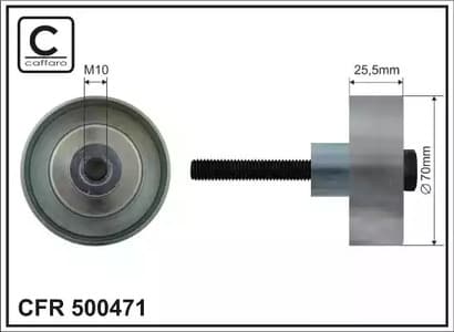 500471 Caffaro Обвідний ролик поліклинового ременя