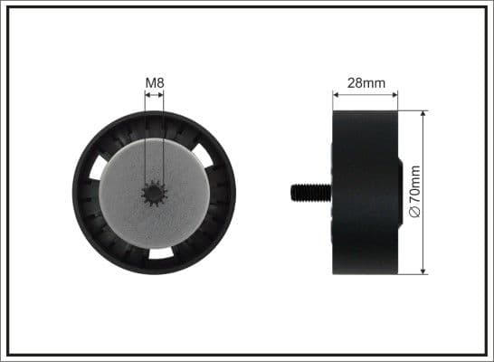 500223sc Caffaro Обвідний ролик поліклинового ременя