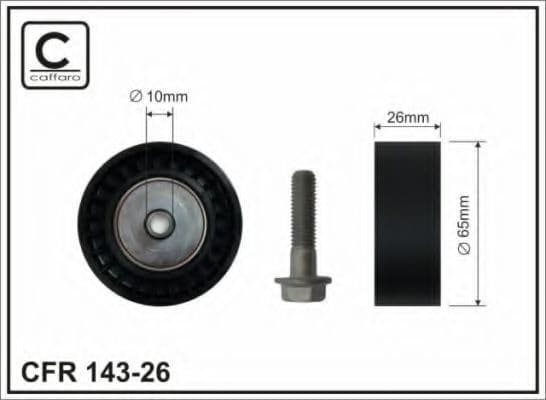 143-26 Caffaro Обводной ролик поликлинового ремня