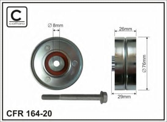 164-20 Caffaro Обвідний ролик поліклинового ременя