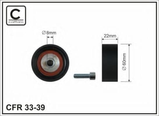 33-39 Caffaro Обводной ролик поликлинового ремня