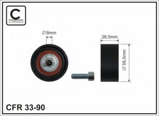 33-90 Caffaro Обвідний ролик ременя ГРМ