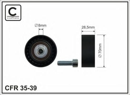 35-39 Caffaro Натяжной ролик поликлинового ремня