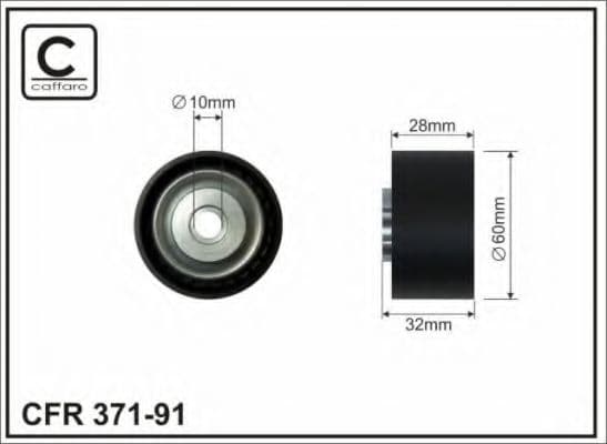 371-91 Caffaro Обвідний ролик поліклинового ременя