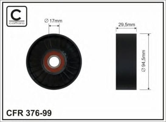376-99 Caffaro Обводной ролик поликлинового ремня