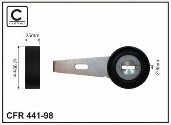 441-98 Caffaro Натяжний ролик поліклинового ременя