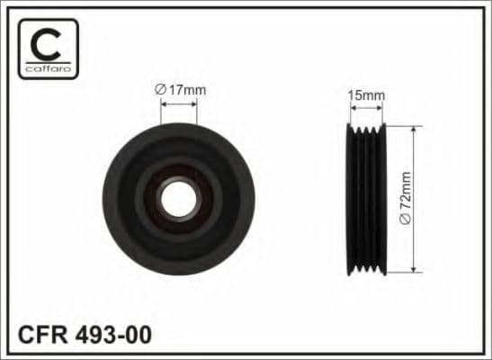 493-00 Caffaro Обвідний ролик поліклинового ременя